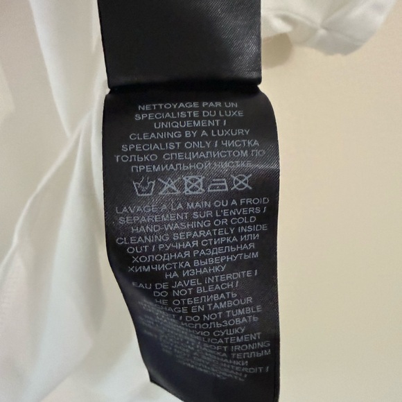 Balmain Authentic White Short Sleeve Crop Tee with logo. Never worn. Size XS - Picture 5 of 6